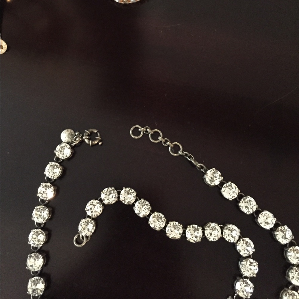 J. Crew “Martha” Matching Crystal Tennis Necklace and Bracelet Set - Picture 3 of 3